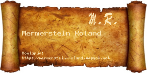 Mermerstein Roland névjegykártya