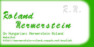 roland mermerstein business card